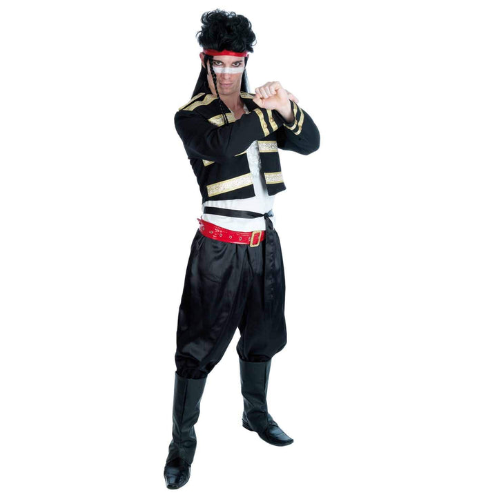 Fun Shack Schwarzes 80er Jahre Sänger Kostüm Herren, Popstar Verkleidung, 80er jahre outfit herren,