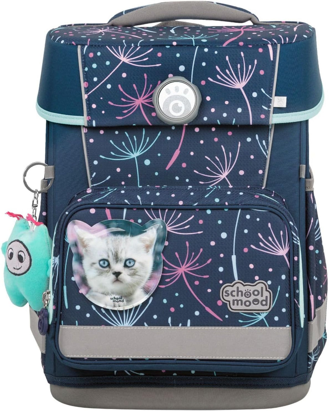 SCHOOL-MOOD Champion Pro Lina Kätzchen Schulranzenset 7-teilig 21,5L Stauraum, ergonomisches Easy Fi