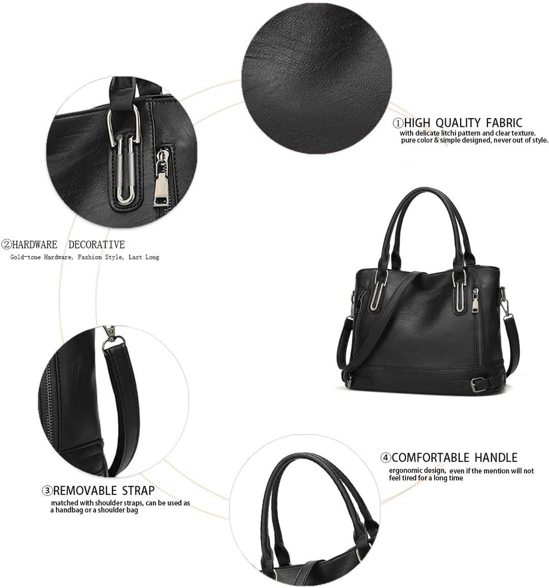 BUKESIYI Damen Tasche Handtasche Umhängetasche Schultertasche Frauen Kulturbeutel Weekender Klein PU