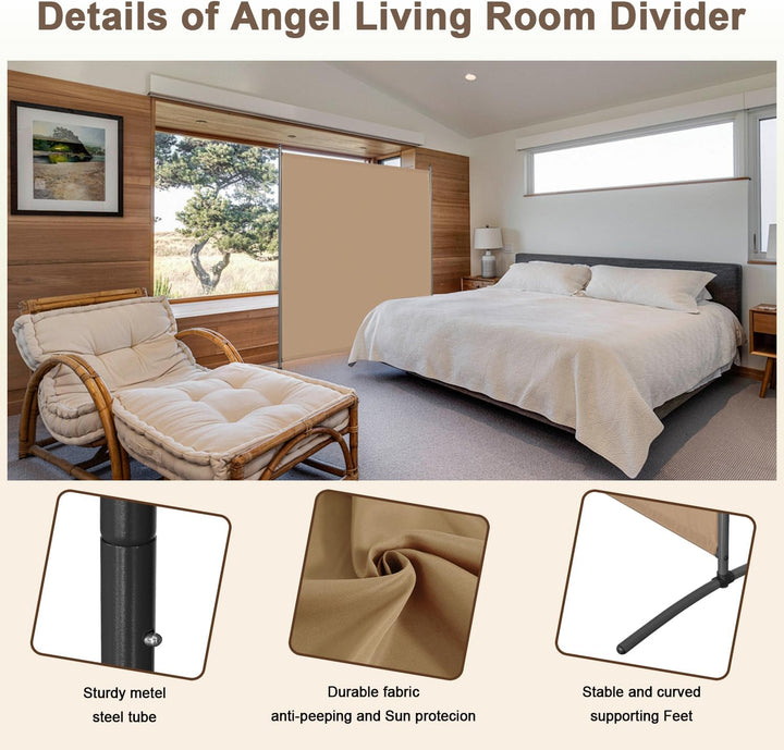 Angel Living Paravent 1 Teilig,Trennwand Raumteiler Paravent Raumteiler Innen Sichtschutz Wandschirm