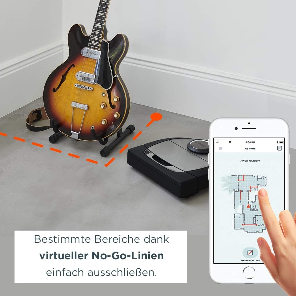 Neato Robotics D7 Saugroboter, Eckenreinigung mit exklusivem Haustierzubehör für Teppiche und Hartbö