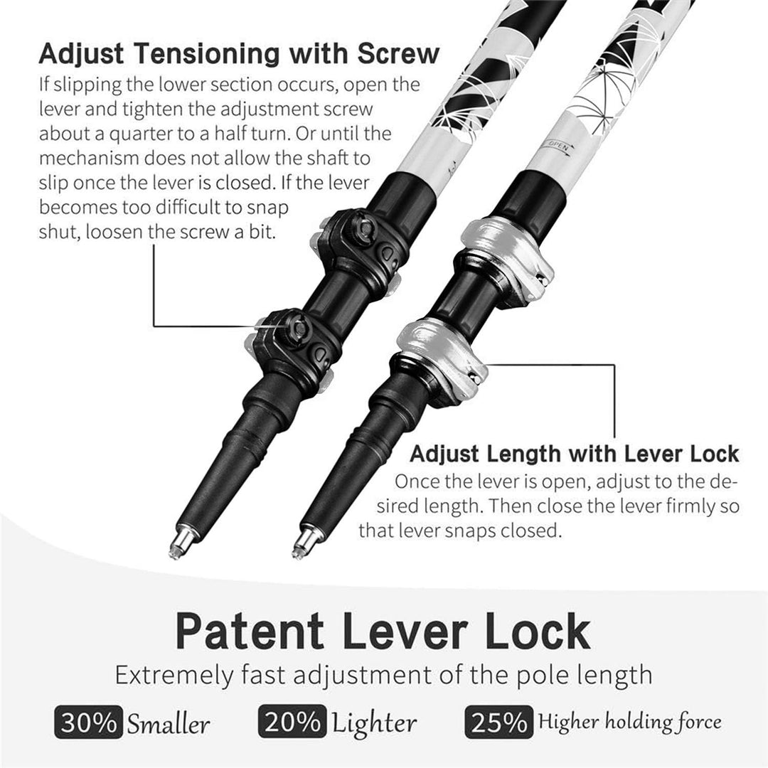 FitTrek Wanderstöcke - Trekkingstöcke - Walking Stöcke Teleskop - Nordic Walking Stock Verstellbar K