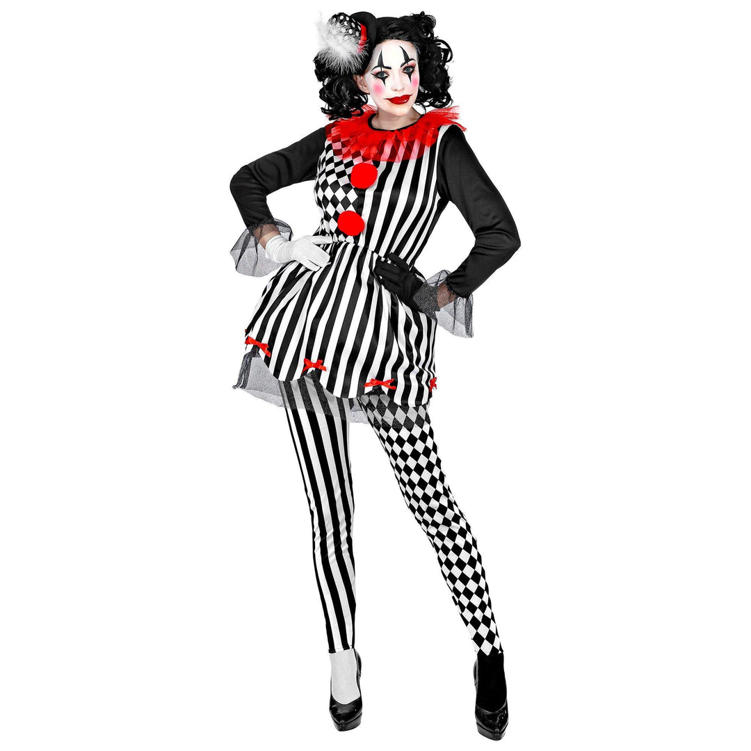 "EVIL HARLEQUIN" (dress, leggings, mini hat) - (XS), XS