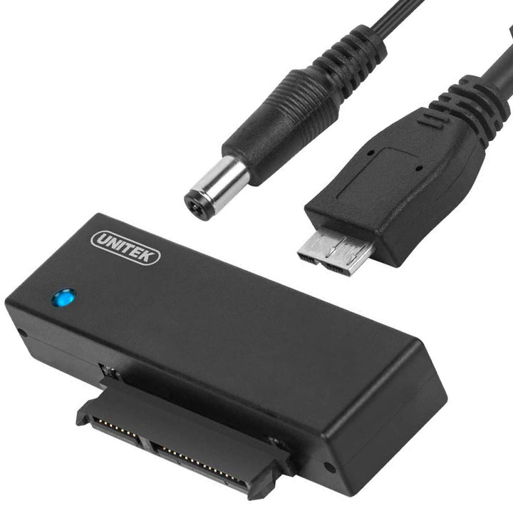 UNITEK SATA zu USB 3.0 Adapter, 6Gbps, Konverter für 2.5/3.5 HDD/SSD Festplatten und Optisches Laufw