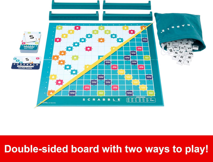Mattel Games Scrabble Zwei in Eins, Version: Englisch, HWD43 English, English