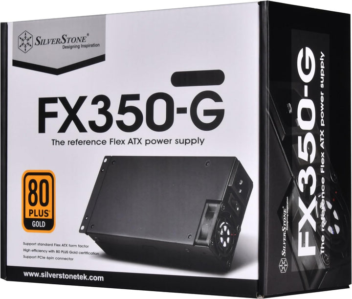 SilverStone SST-FX350-G - Flex Serie, 350W 80 Plus Gold geäuscharmes PC-Netzteil mit 40mm-Lüfter