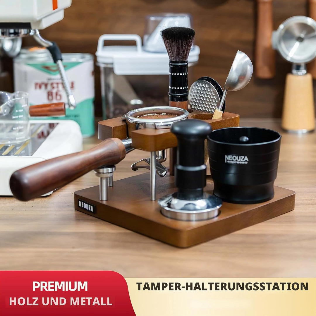 NEOUZA Espresso-Tamper-Organizerstation für 51/53/58 mm Tamper-Verteiler, Siebträger-Halter, Stopfma