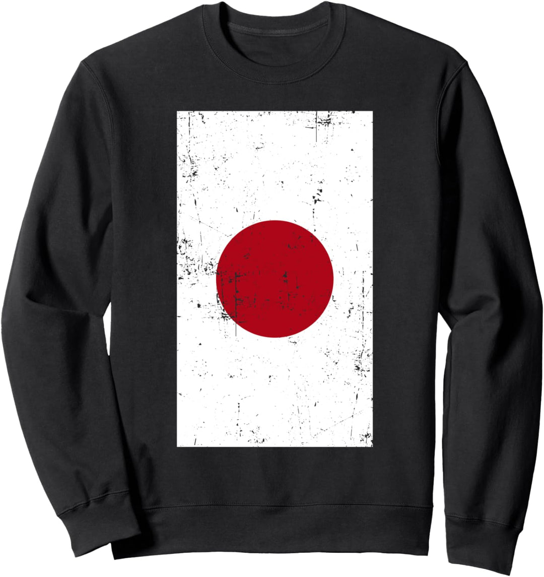 Japan East Asia Tokyo Distressed Flag Sweatshirt