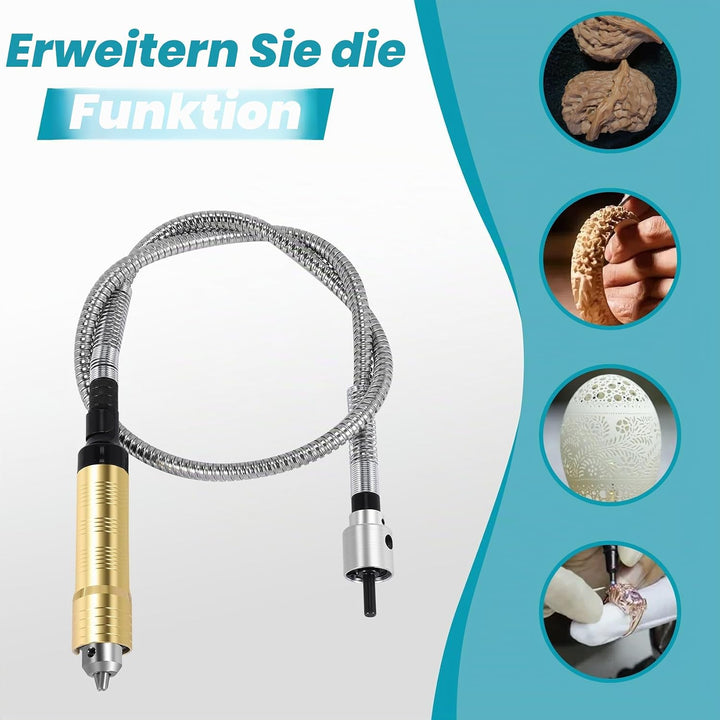 Drehschleifer Werkzeug Flexible Flex Welle Passt+ 0,3-6,5mm Handstück Für Bohrmaschine Drehwerkzeug