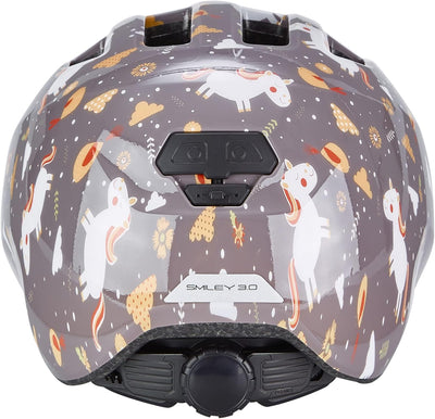 ABUS Kinderhelm Smiley 3.0 - Fahrradhelm mit tiefer Passform, kindergerechten Designs & Platz für ei