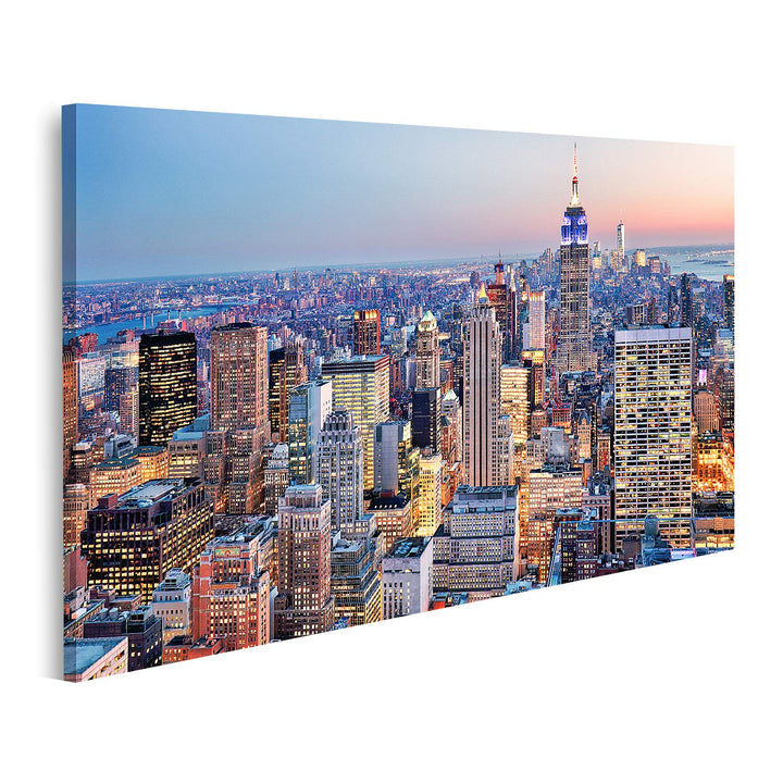 islandburner Bild auf Leinwand New York Stadt Usa Bilder Wandbilder Poster Leinwand 100x57cm, Leinwa