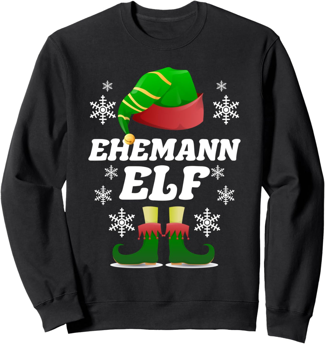 Ehemann Elf Familien Outfit Weihnachten Weihnachtself Sweatshirt