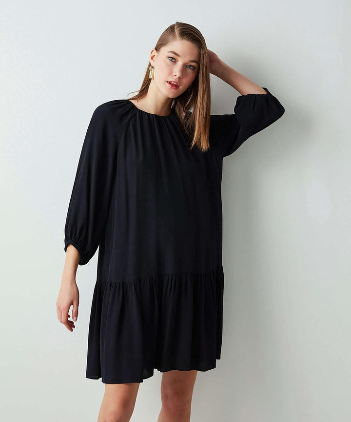IPEKYOL Damen Low-Cut Back Dress 36 Schwarz, 36 Schwarz