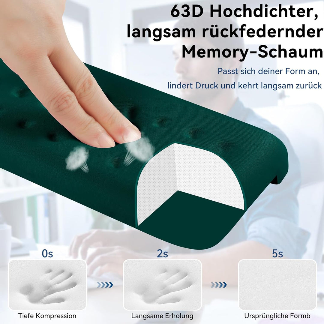 L-förmige Armauflage für Schreibtischkante, 2er Set Memory-Schaum Handgelenkauflage & Ellbogenauflag