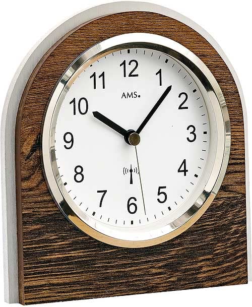 AMS 5196 Tischuhr Design, 13 x 13 x 6 cm