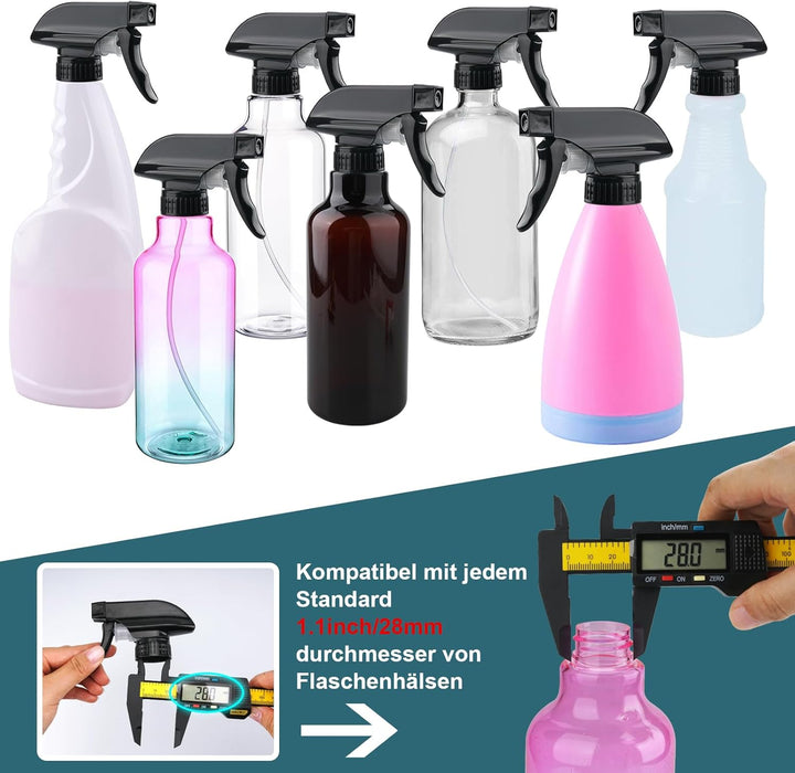 Sprühflaschendüsen aus Kunststoff, 8 Stück, robust, Ersatzkopf, auslaufsicher, Wasserflaschen-Sprühd