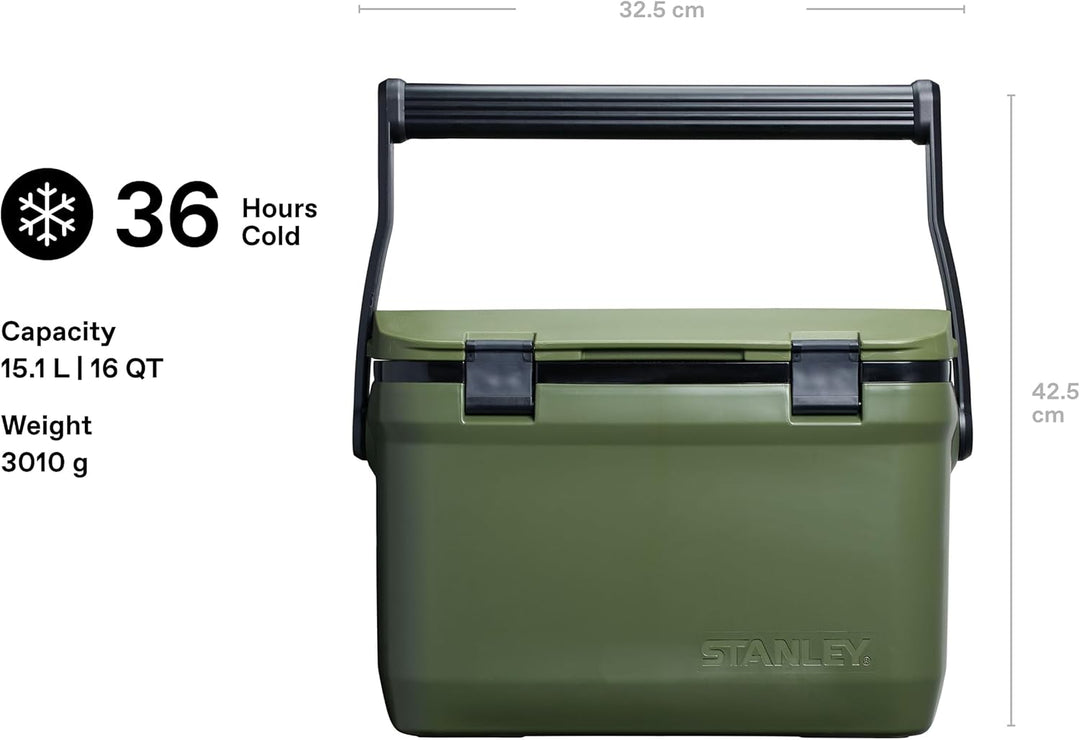 Stanley Adventure Outdoor Cooler 15.1L - Camping Kühlbox - BPA-Frei - Deckel fungiert auch als Sitz
