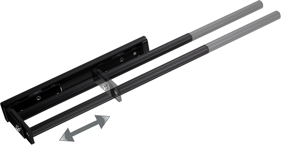 SOTECH Aluminium Handtuchhalter TED 2-armig schwarz matt (325-487 mm, ausziehbar, drehbar) Teleskop-