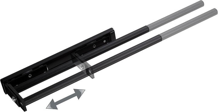 SOTECH 2 Stück Aluminium Handtuchhalter TED 2-armig schwarz matt (325-487 mm, ausziehbar, drehbar) T