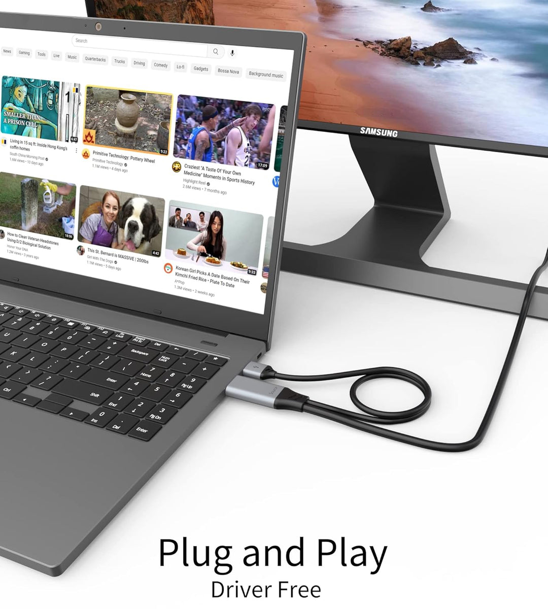 fairikabe DisplayPort auf USB C 4K60Hz, unidirektionale DisplayPort-Quelle auf USBC-Ausgang (Stecker