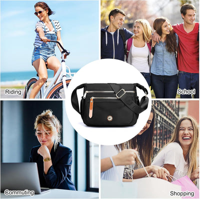 FANDARE Ultraleicht Damen Umhängetasche Nylon Schultertasche Handtaschen Elegant Umhängetasche mit v