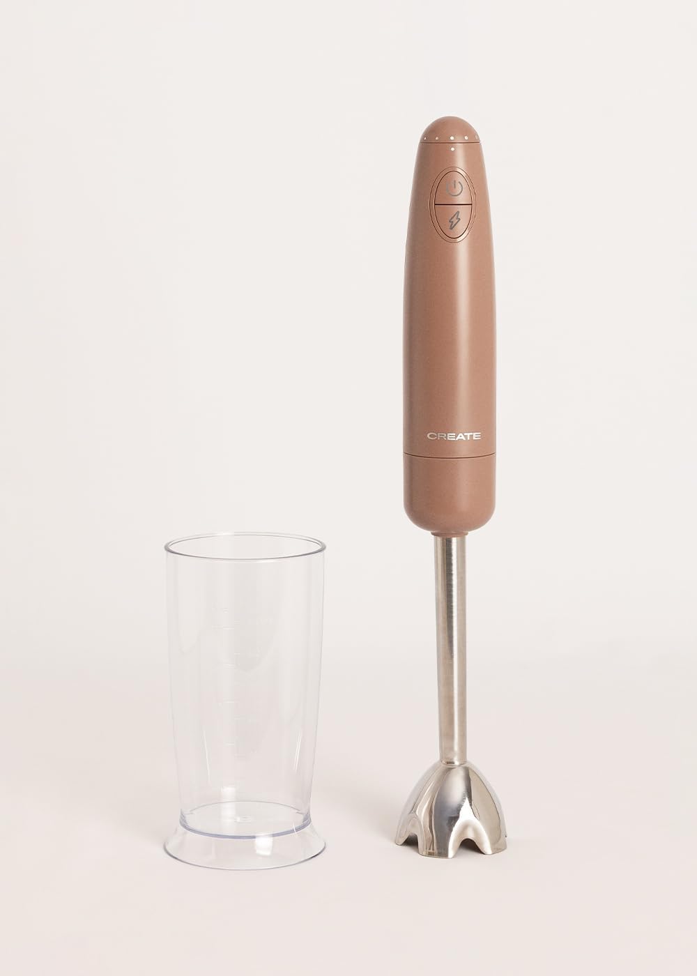 CREATE/FULLMIX RETRO/Stabmixer in Mokka/Mixer und Pürierstab, 6 Geschwindigkeiten, 15000U, 500ml Gla