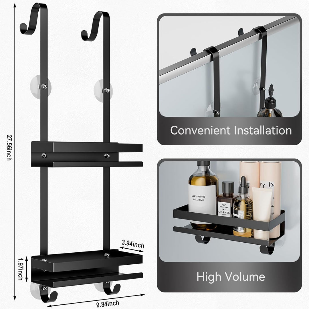Duschablage ohne Bohren Badezimmer Organizer, Badregal Duschregal ohne Bohren, Duschablage zum Hänge