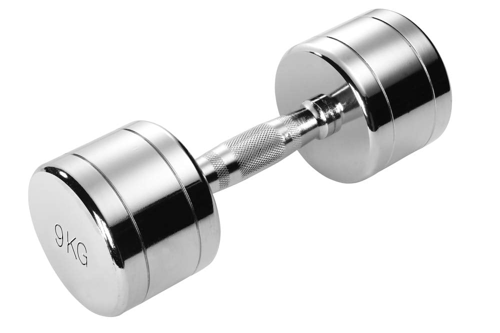 Trendy Sport Chrom Kurzhantel - 1 Stück - 9,0 KG