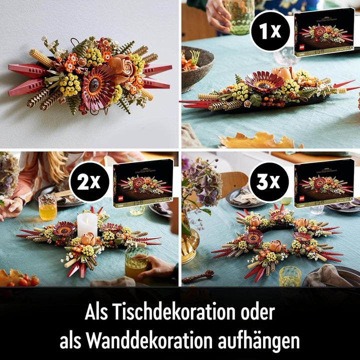 Lego 10314 Icons Trockenblumengesteck Set, Botanical Collection zum Basteln für Erwachsene, künstlic