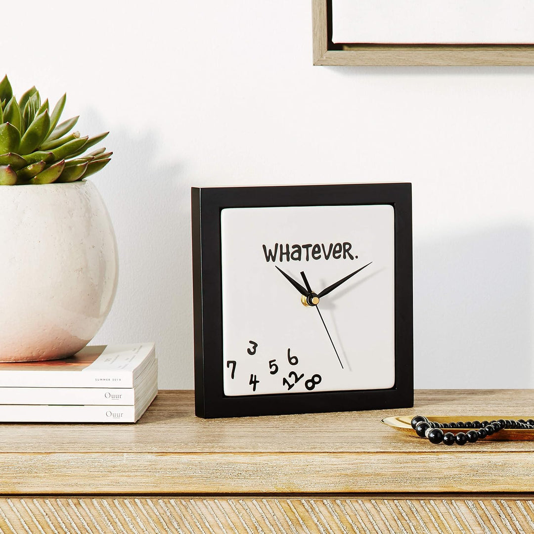 Enesco Our Name is Mud Tischuhr mit Aufschrift Whatever Wanduhr, Wanduhr