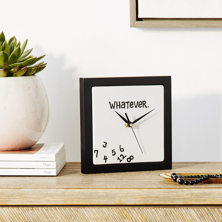 Enesco Our Name is Mud Tischuhr mit Aufschrift Whatever Wanduhr, Wanduhr