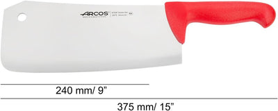 Arcos Serie 2900 - Hackmesser Metzgermesser - Klinge Nitrum Edelstahl 240 mm - HandGriff Polypropyle