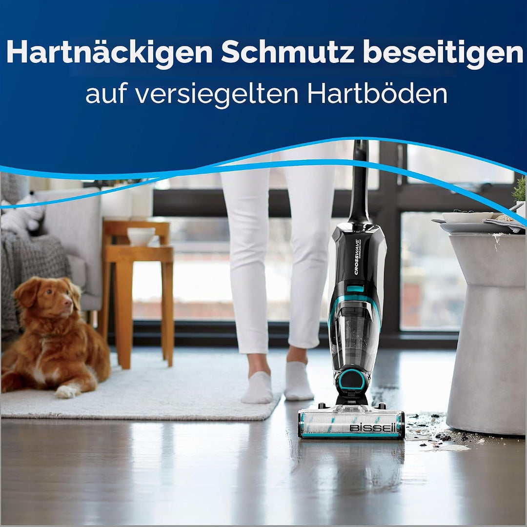 Bissell 2785 Crosswave Bürstenrolle für Holzböden, schnurlos, Originalteil, Mikrofaser-Holz, grau