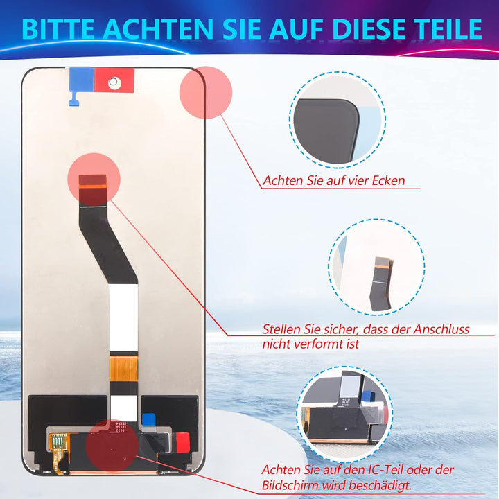 RongZy für Xiaomi Poco M4 Pro 5G LCD Bildschirmersatz für Xiaomi Poco M4 Pro 5G Touchscreen Digitali