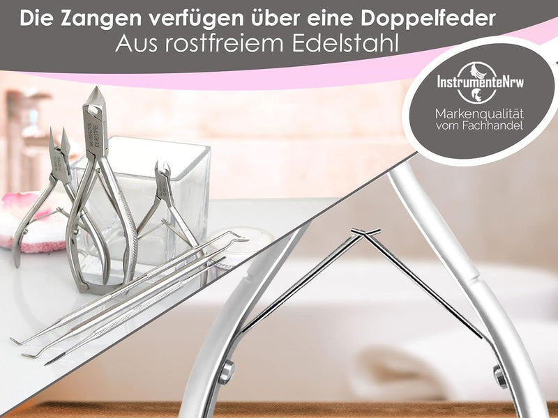 Fusspflege-Set Profi Nagelzangen Set Allrounder für normale und eingewachsene Nägel mit Nagelzange K