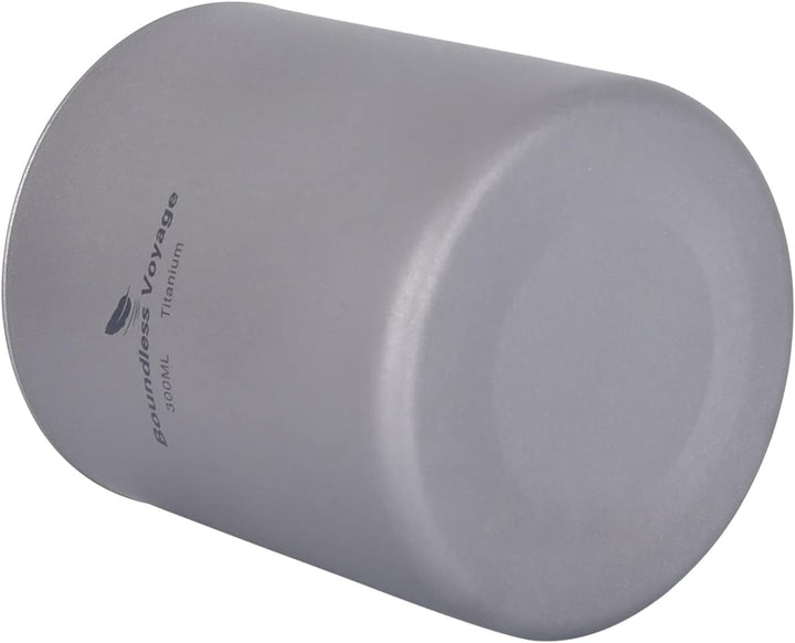 Boundless Voyage 300ml Doppelwandiger Titanbecher Hitzebeständiger Mini-Tee-Getränkebecher Outdoor-C