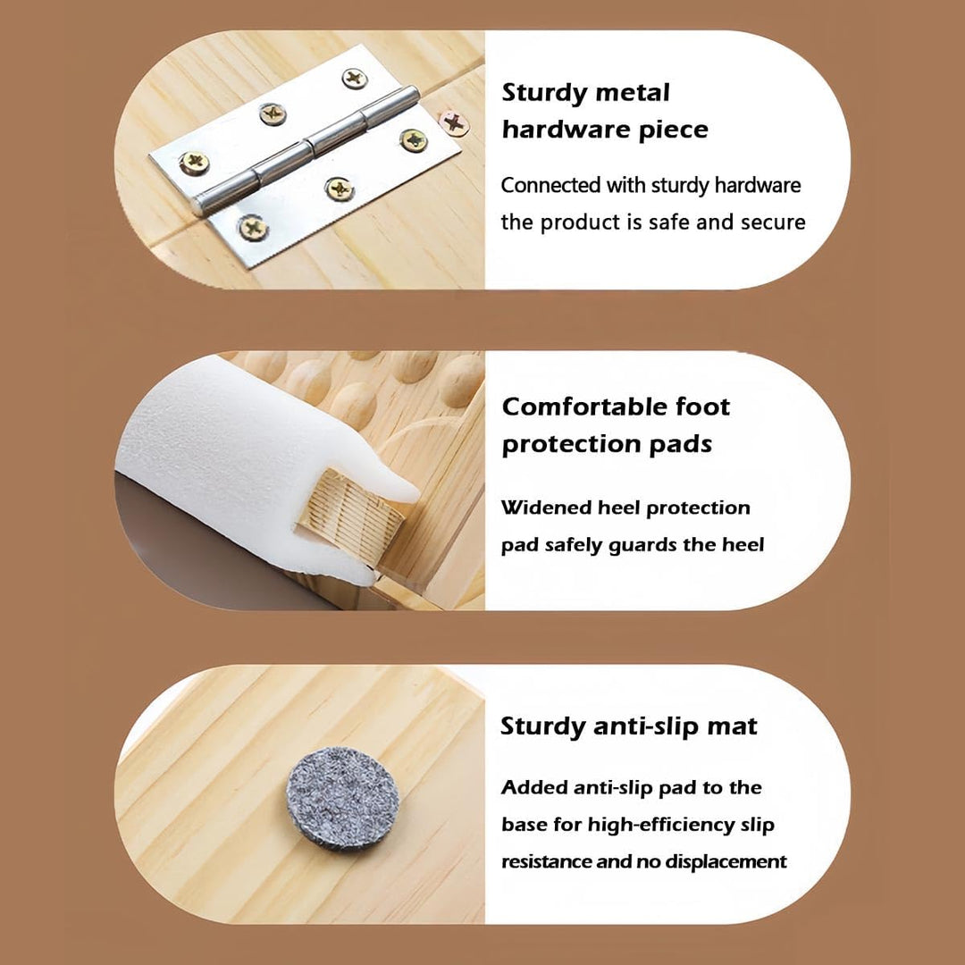 Wadendehner Holz Schrägbrett 4 Neigungswinkel Verstellbar Slant Board für Dehnen Stretching Balance