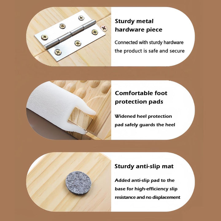 Wadendehner Holz Schrägbrett 4 Neigungswinkel Verstellbar Slant Board für Dehnen Stretching Balance
