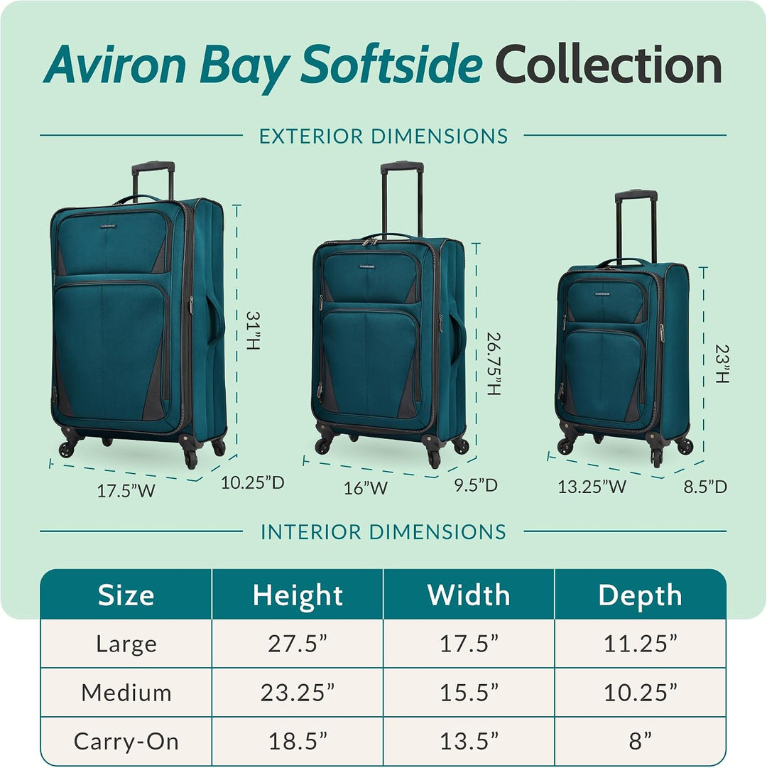 U.S. Traveler Aviron Bay Erweiterbares Softside Gepäck mit Drehrädern Carry-on 22-Inch Violett, Carr