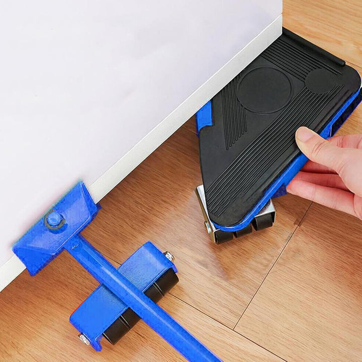 SPARES2GO Rollen-Heberäder für Kühl-/Gefrierschrank-Kühlschränke (4 x Rollen, 1 x Hebestange)