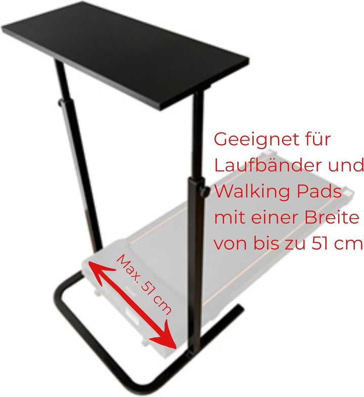 foto-kontor Laufbandtisch für Laufband Walking Pad Tisch höhenverstellbar Indoor Laufpult Training S
