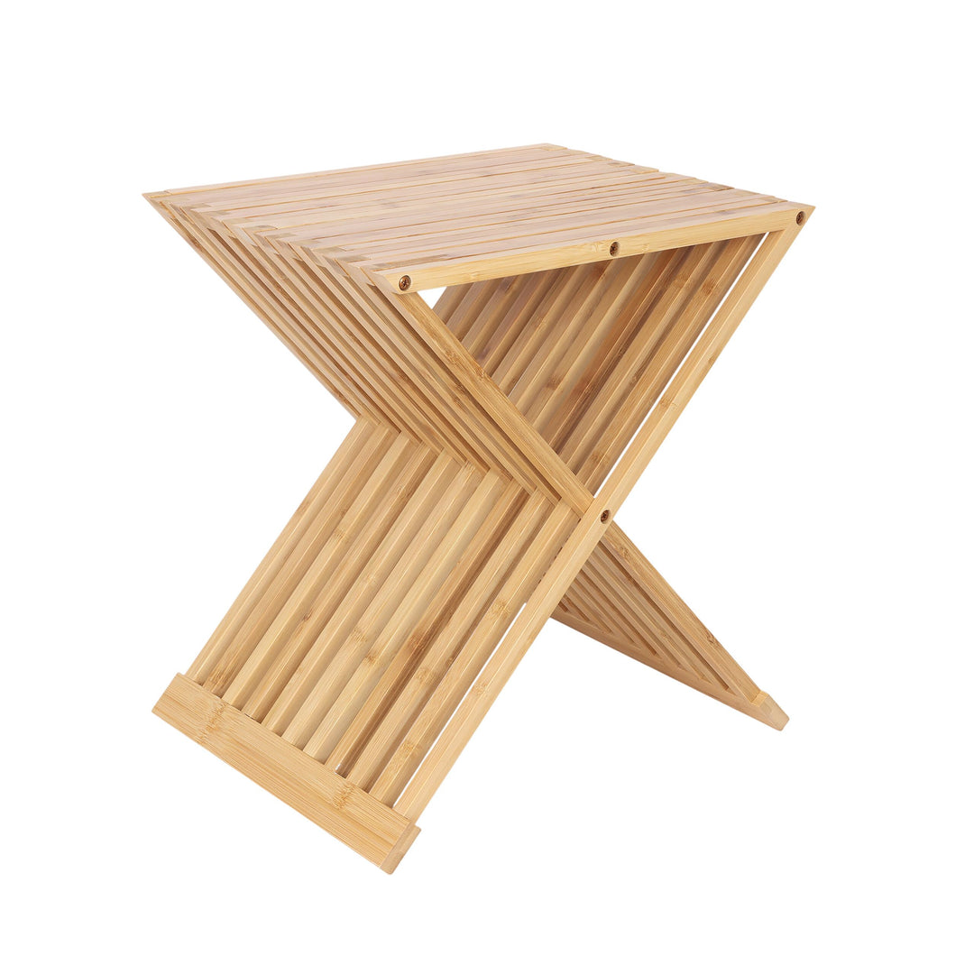 Relaxdays Pflanzenhocker, klappbar, Beistelltisch für Pflanzen, HBT: 44x40x33 cm, Blumenhocker für i