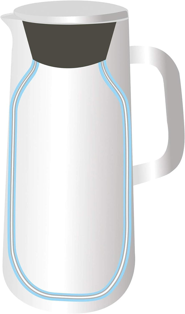 WMF Impulse Thermoskanne 1l, Isolierkanne für Tee oder Kaffee, Druckverschluss, hält Getränke 24h ka