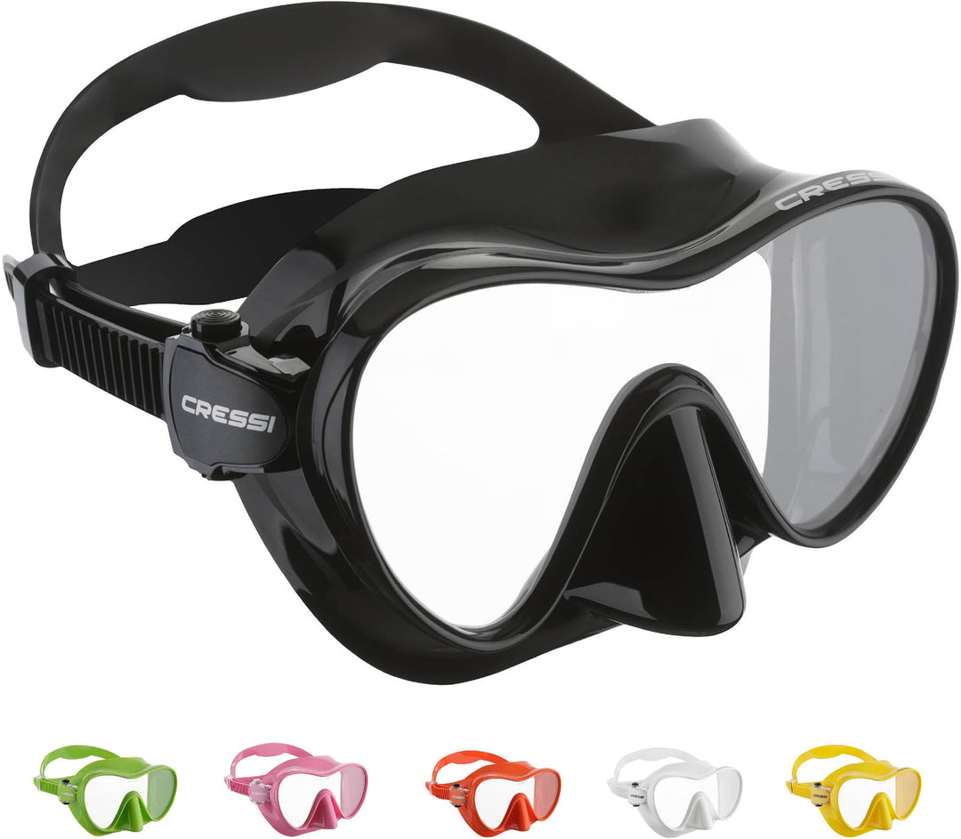 Cressi Tauchen und Schnorcheln Rahmenlose Tauchermaske Schwarz, Schwarz