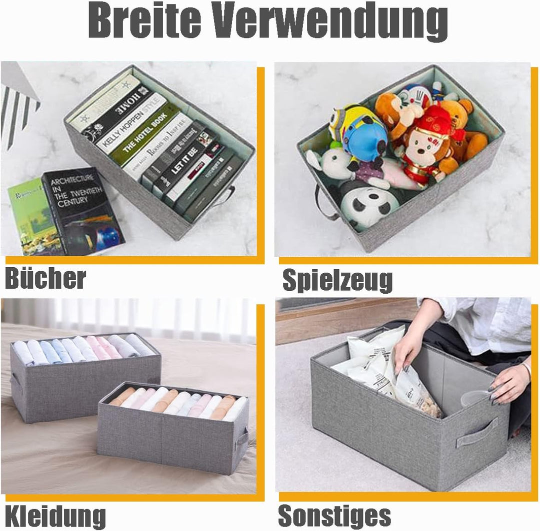 OVAKIA Faltbar Aufbewahrungsboxen Stoff, Schrank Schubladen Organizer Ordnungssystem für Garderobe K