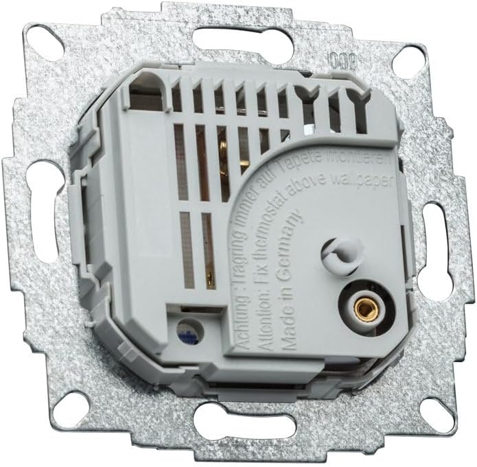 Raumthermostat schwarz mit Busch Jäger Balance SI 1-Fach Rahmen 1721-915 schwarz + Abdeckung 55x55mm
