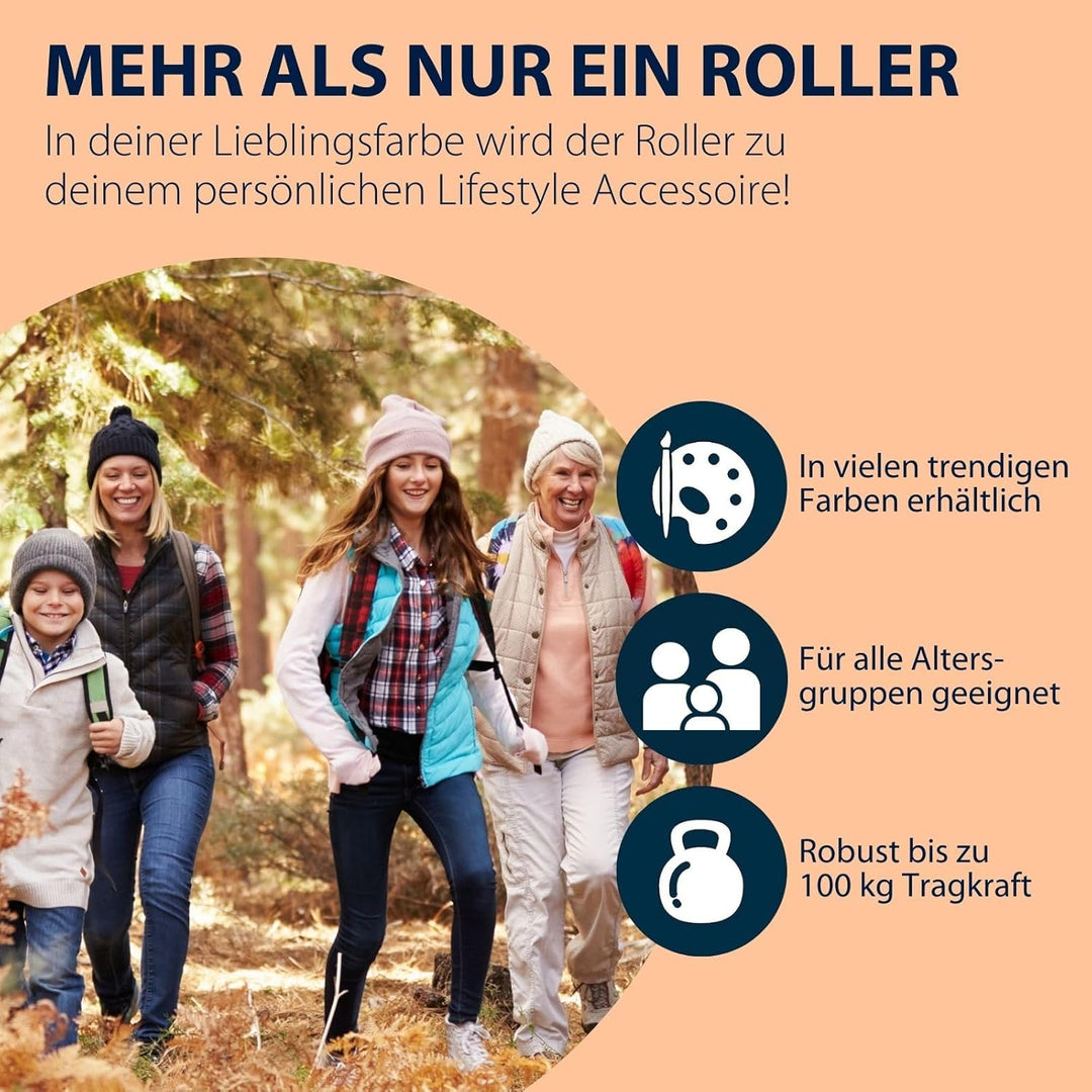 HUDORA Scooter Start 200, Stabiler Aluminium-Roller, Höhenverstellbarer & zusammenklappbarer Cityrol