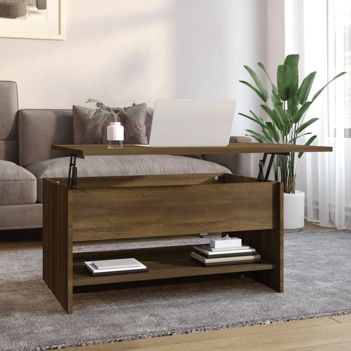 WIFESE Couchtisch Höhenverstellbar 80x50x40 cm Beistelltisch Wohnzimmertisch Verstellbare Tischplatt