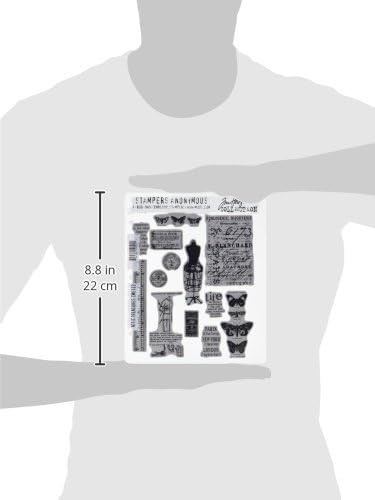 Stampers Anonymous Tim Holtz Cling Rubber Stamp Set 7-inch x 8.5-inch, Attic Treasures