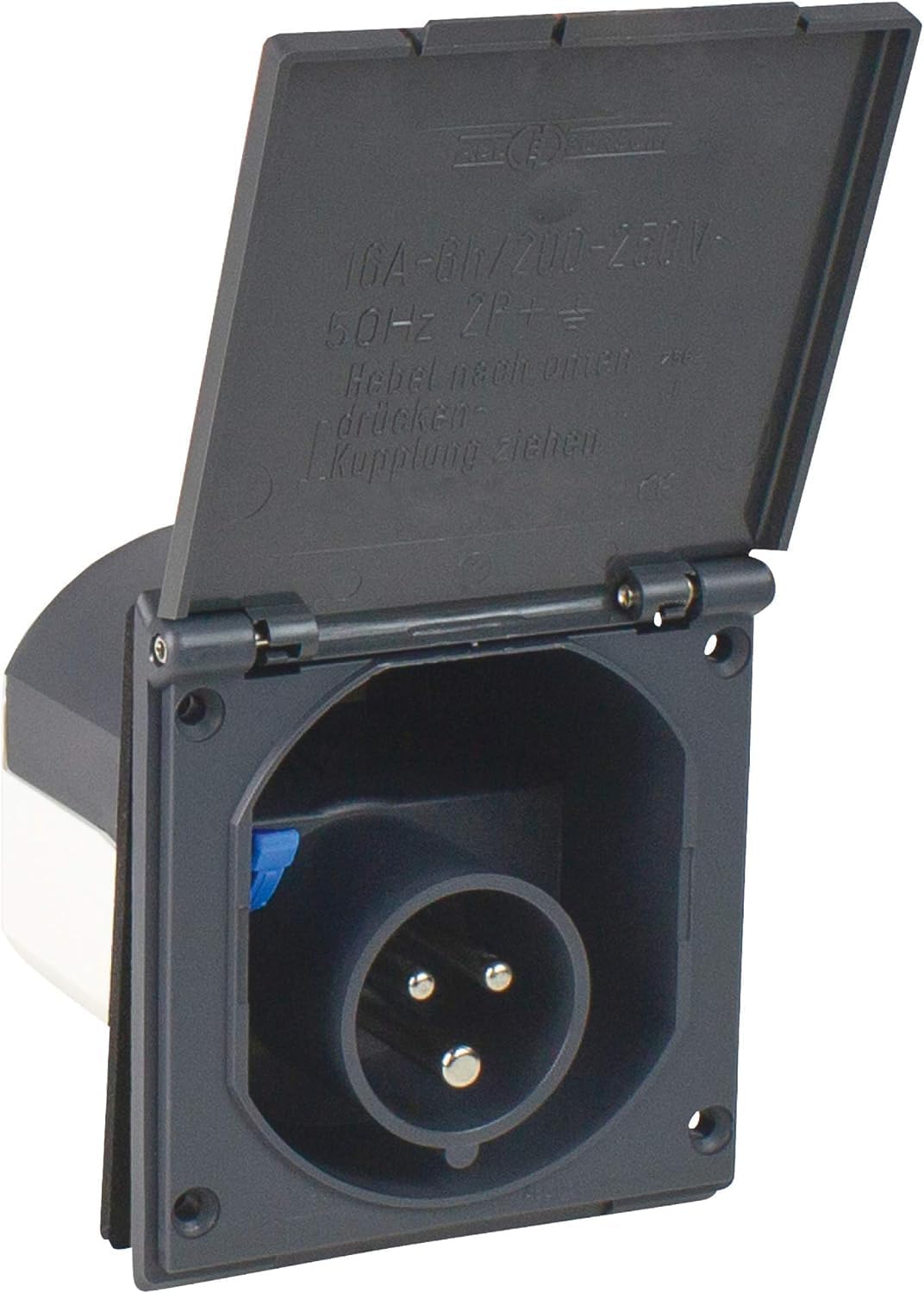 as - Schwabe Camping CEE-Caravan-Einspeisungsstecker, 230 V / 16 A, Grau I 61492 & Camping CEE-Adapt